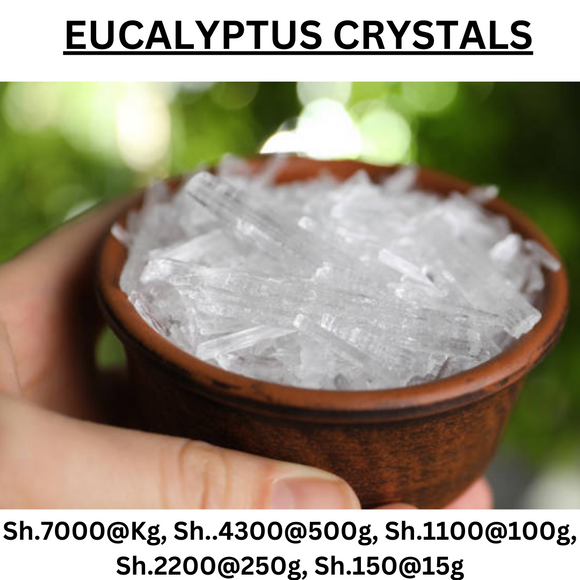 Have you been asking yourself, Where to get Eucalyptus Crystals in Kenya? or Where to get Eucalyptus Crystals in Nairobi? Kalonji Online Shop Nairobi has it. Contact them via WhatsApp/Call 0716 250 250 or even shop online via their website www.kalonji.co.ke