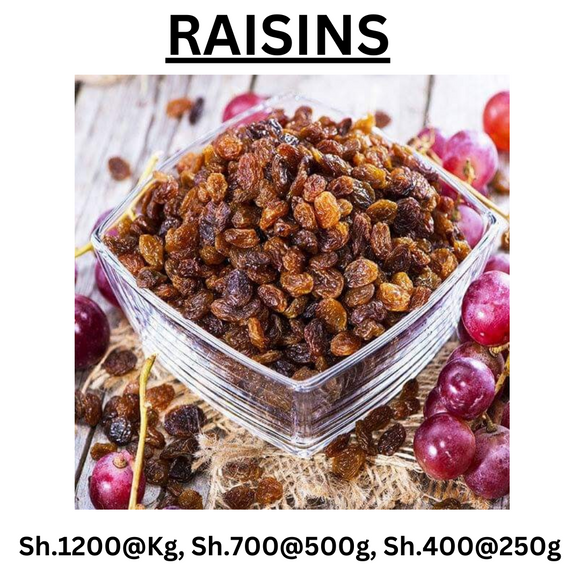 Have you been asking yourself, Where to get RAISINS in Kenya? or Where to get RAISINS in Nairobi? Kalonji Online Shop Nairobi has it. Contact them via WhatsApp/call via 0716 250 250 or even shop online via their website www.kalonji.co.ke