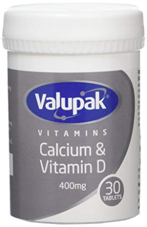 Valupak Calcium And Vitamin D 400mg Tablets x 30