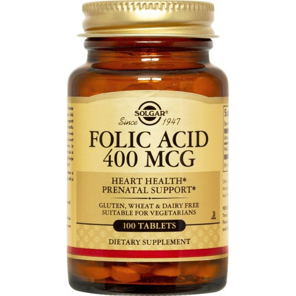 Folic Acid 400mcg Tabs 100's
