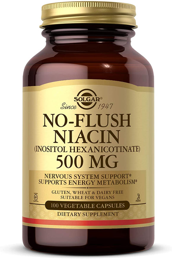 No Flush Niacin 500mg (VITAMIN B3) (INOSITOL HEXANICOTINATE) Capsules 100's