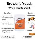 Have you been asking yourself, Where to get Now Brewers Yeast Powder in Kenya? or Where to get Now Brewers Yeast Powder in Nairobi? Kalonji Online Shop Nairobi has it. Contact them via Whatsapp/call via 0716 250 250 or even shop online via their website www.kalonji.co.ke