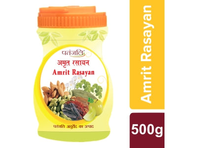 patanjali amrit rasayan benefits:  Patanjali Amrit Rasayan gives complete nourishment to the brain. It also increases the subtle invigorating fluids, Ojas, and the innermost sap of the body (Semen).                                  Divya Amrit Rasayan as a general health tonic, to improve vision and eyesight. It is very useful in rejuvenating the body cells. This product can be consumed in summers also to develop physical immunity.