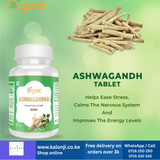 Where to get Ashwagandha Tablets Nairobi Kenya? Kalonji Shop has it.
WhatsApp/Call via 0716 250 250 or even shop online www.kalonji.co.ke