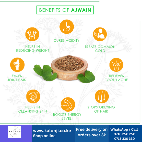 Where to get Carom Seeds, Ajwain seeds, or Thymol seeds in Nairobi Kenya?
WhatsApp/Call 0716250250 / shop online www.kalonji.co.ke
Free Delivery 4 order over 3K