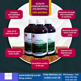 Where to get Alfalfa Concentrated Chlorophyll Nairobi Kenya? Kalonji Shop has it.
WhatsApp/Call via 0716 250 250 or even shop online www.kalonji.co.ke