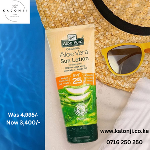 Have you been asking yourself, Where to get Optima Aloe Vera Sun Lotion SPF25 in Kenya? or Where to get Optima Aloe Vera Sun Lotion SPF25 in Nairobi?  
Worry no more, Kalonji Online Shop Nairobi has it.
Contact them via Whatsapp/call via 0716 250 250 or even shop online via their website www.kalonji.co.ke