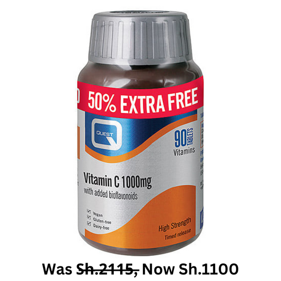 Have you been asking yourself, Where to get Quest Nutra VITAMIN C TABLETS in Kenya? or Where to get Quest VITAMIN C TABLETS in Nairobi? Kalonji Online Shop Nairobi has it. Contact them via WhatsApp/call via 0716 250 250 or even shop online via their website www.kalonji.co.ke