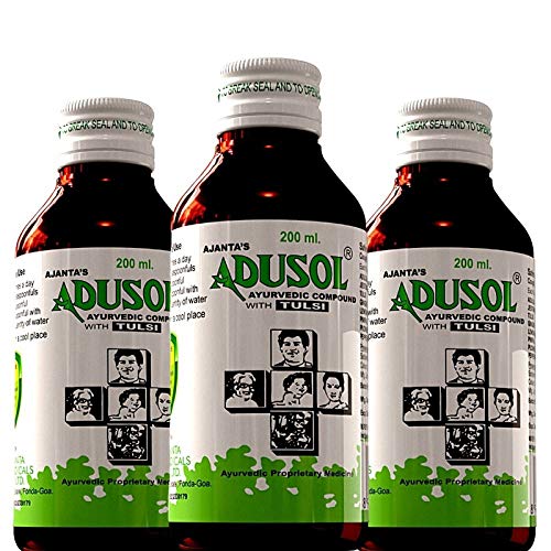 Ajanta's Adusol Cough Syrup with Tulsi ( 100ml & 200ml )