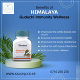 Have you been asking yourself, Where to get Himalaya Guduchi (Giloy) Tablets in Kenya? or Where to get Himalaya Guduchi (Giloy) Tablets in Nairobi?   Worry no more, Kalonji Online Shop Nairobi has it. Contact them via Whatsapp/call via 0716 250 250 or even shop online via their website www.kalonji.co.ke