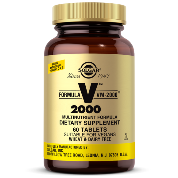 SUPPLEMENT FACTS Serving Size: 2 Tablets Amount Per Serving	% DV Vitamin A (as 100% natural beta-carotene)	6,000 mcg DFE	667% Vitamin C (as calcium ascorbate)	300 mg	333% Vitamin D (as ergocalciferol)	10 mcg (400 IU)	50% Vitamin E (as d-alpha-tocopheryl succinate)	134 mg	893% Thiamin (as thiamin mononitrate)	100 mg	8333% Riboflavin	100 mg	7692% Niacin (as niacinamide, niacin)	100 mg	625% Vitamin B6 (as pyridoxine HCl)	90 mg	5294% Folate	 666 mcg DFE  (400 mcg folic acid)  167% Vitamin B12 (as cobalamin)	100